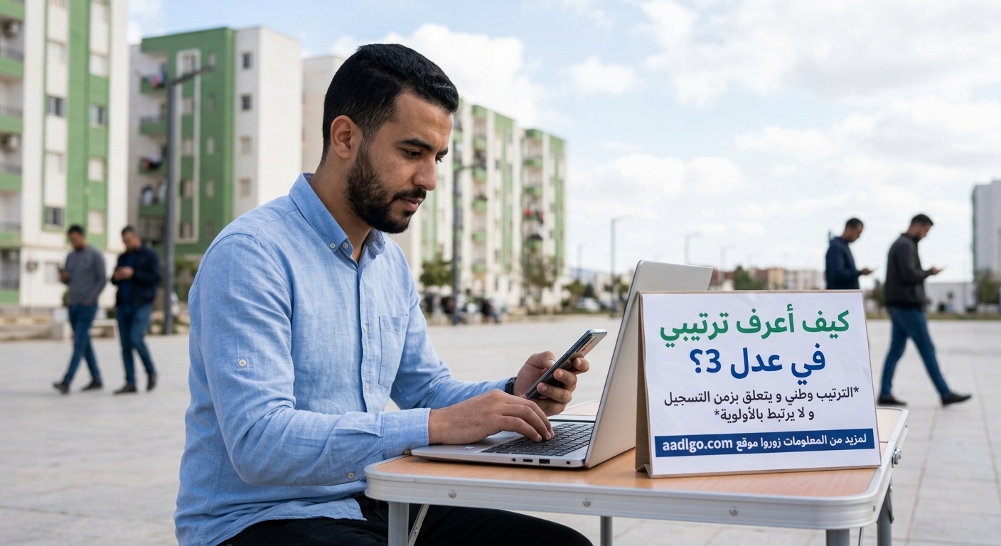 كيف أعرف ترتيبي في عدل 3؟